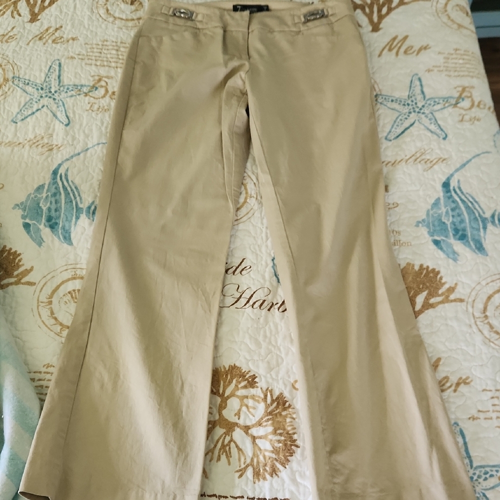 New York & Company Tan Straight Leg Pants